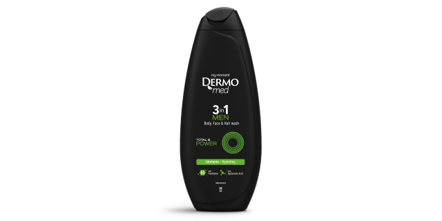 DERMOMED 3in1 MEN POWER 450 ml mycí gel na tělo, obličej i vlasy                                                                                                                                                                                          